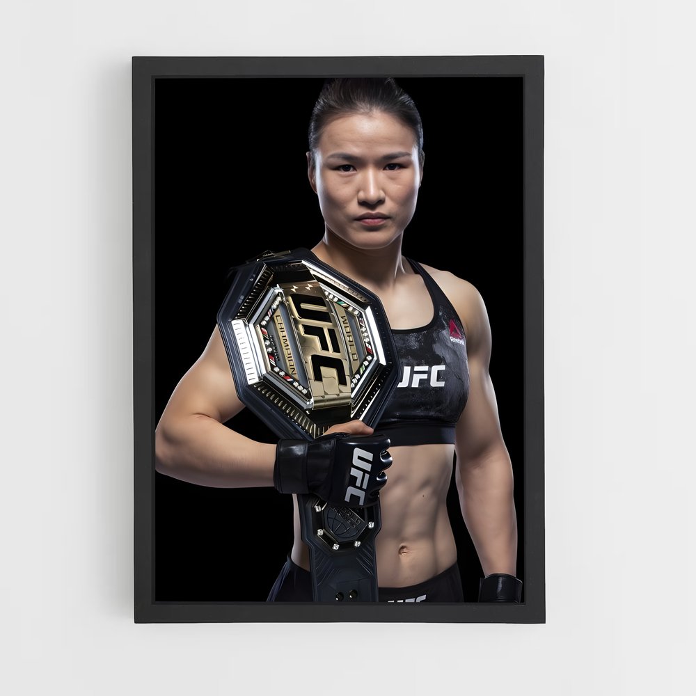 Poster Championne des Octogones – affiche MMA (vue 2)